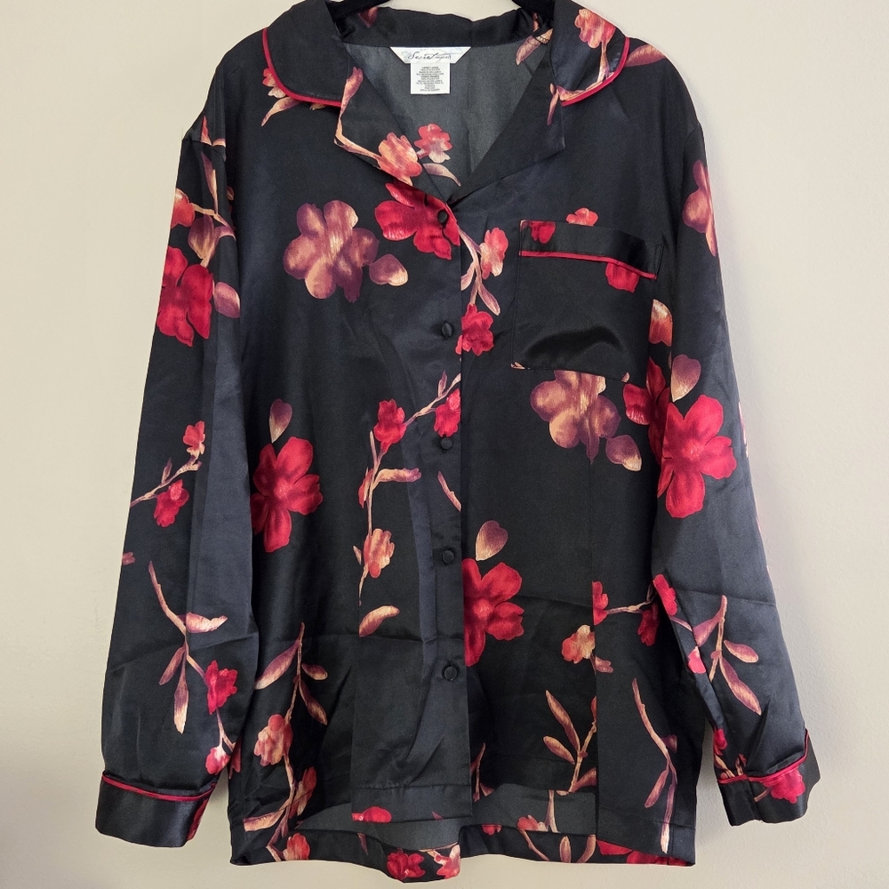 Secret Treasures Satin Sleepwear Pajama Shirt